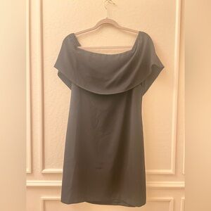 Charles Henry Black Off-Shoulder Mini Dress